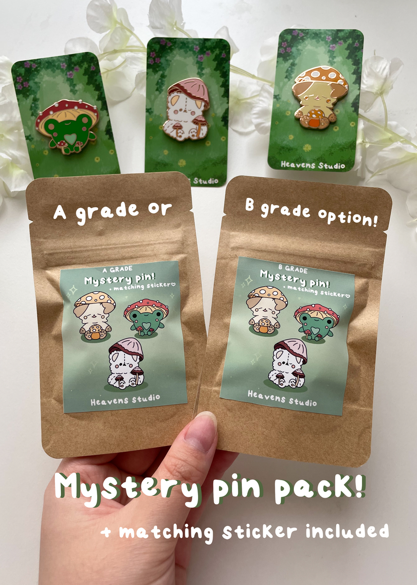 Mystery Mushroom Pins Pack! – Heavens Studio