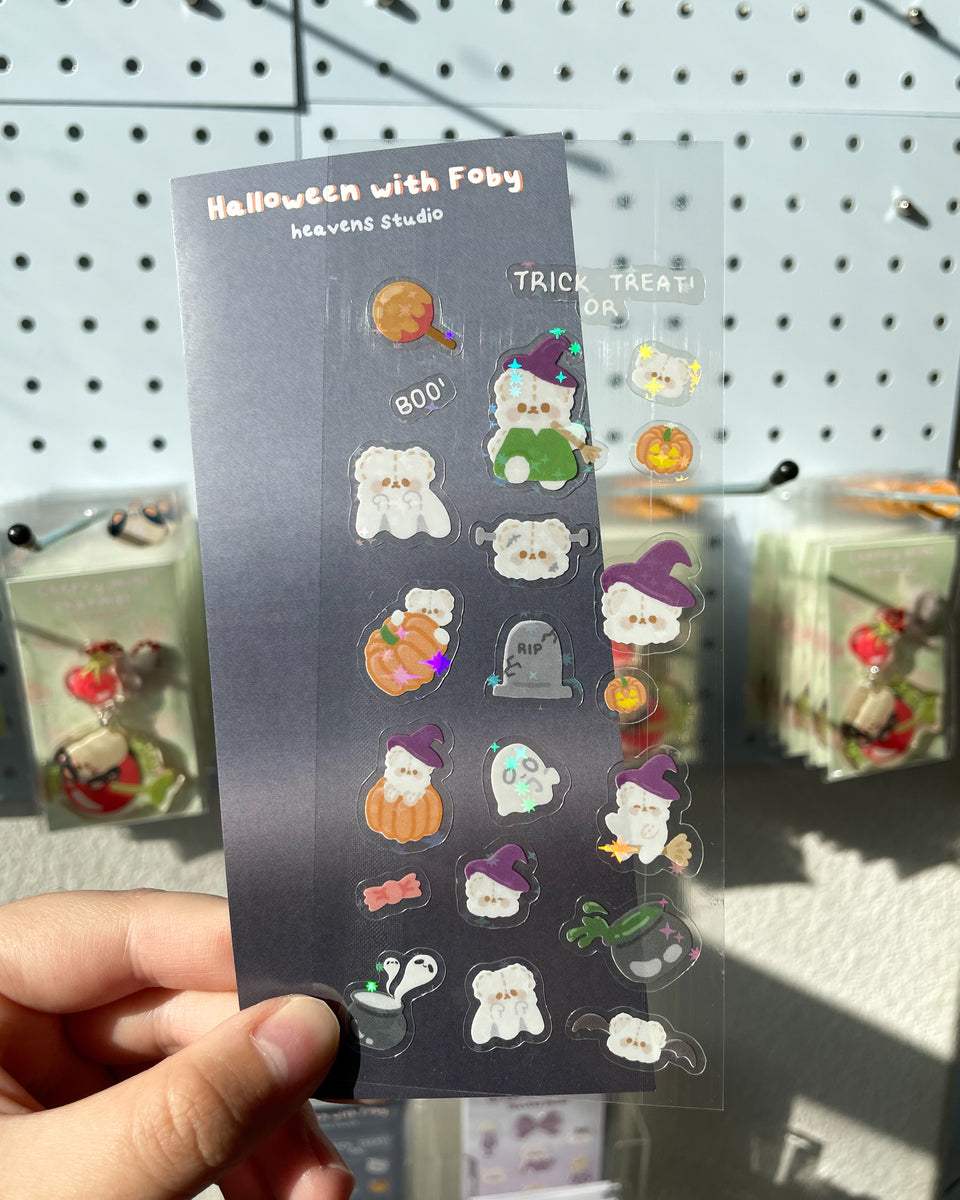 Halloween with Foby Sticker Sheet – Heavens Studio